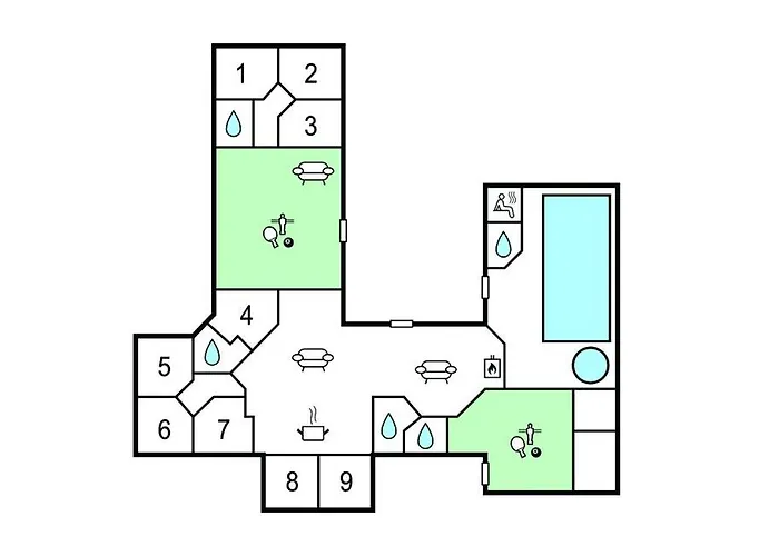 Сasa de vacaciones Awesome In Idestrup With Sauna Bøtø By